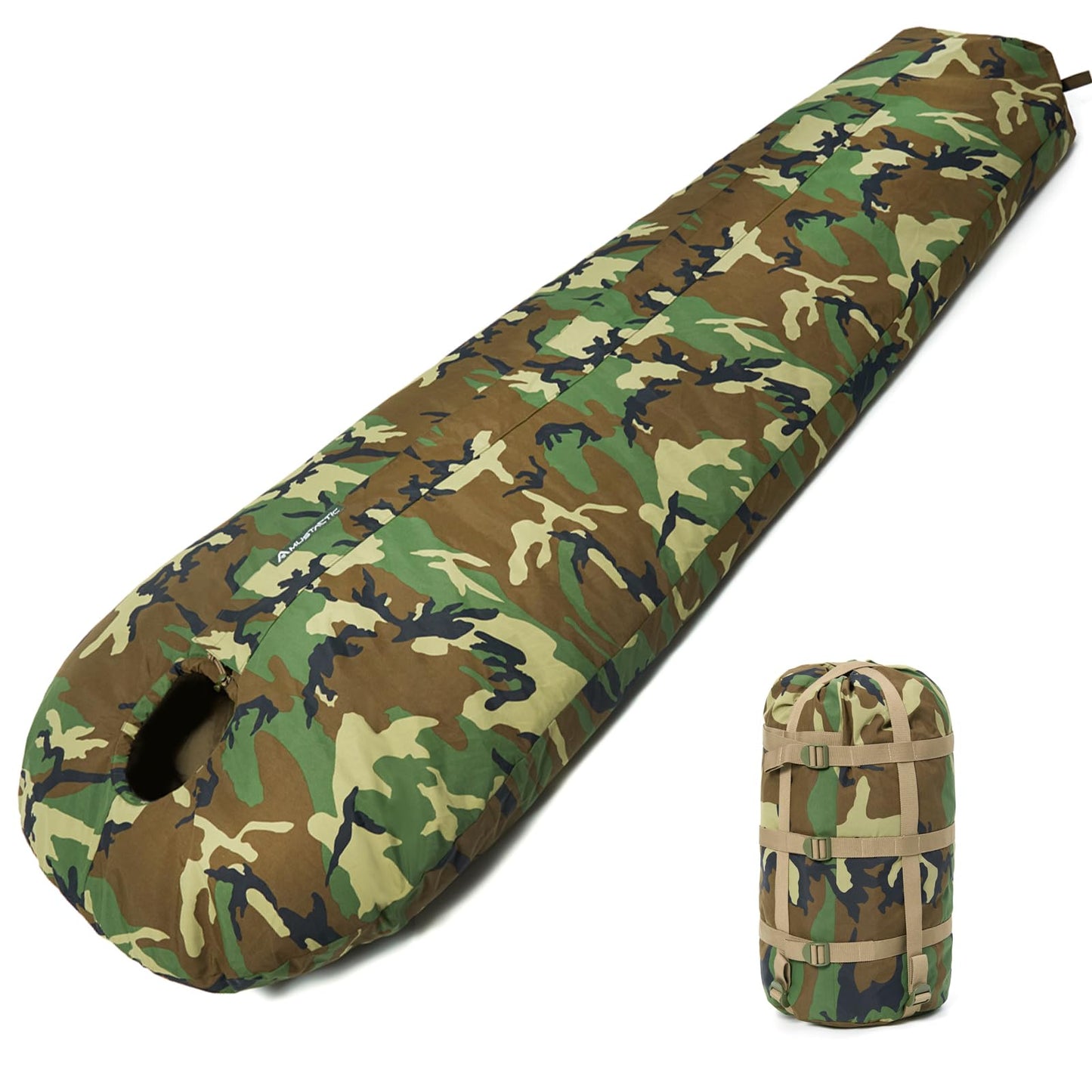 MT Military Army Force Defence 4 & Tropen Patrol Mummy Sleeping Bags with Bivy Cover Compression Sack, Modular Sleeping System 2.0 for Cold Weather,