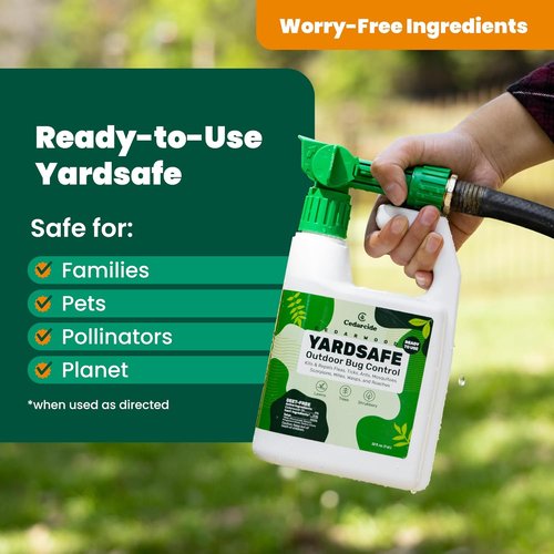 Cedarcide YardSafe | Natural Mosquito, Tick & Flea Repellent | Family & Pet-Safe | Eco-Friendly | 1 Quart (32 Oz.)