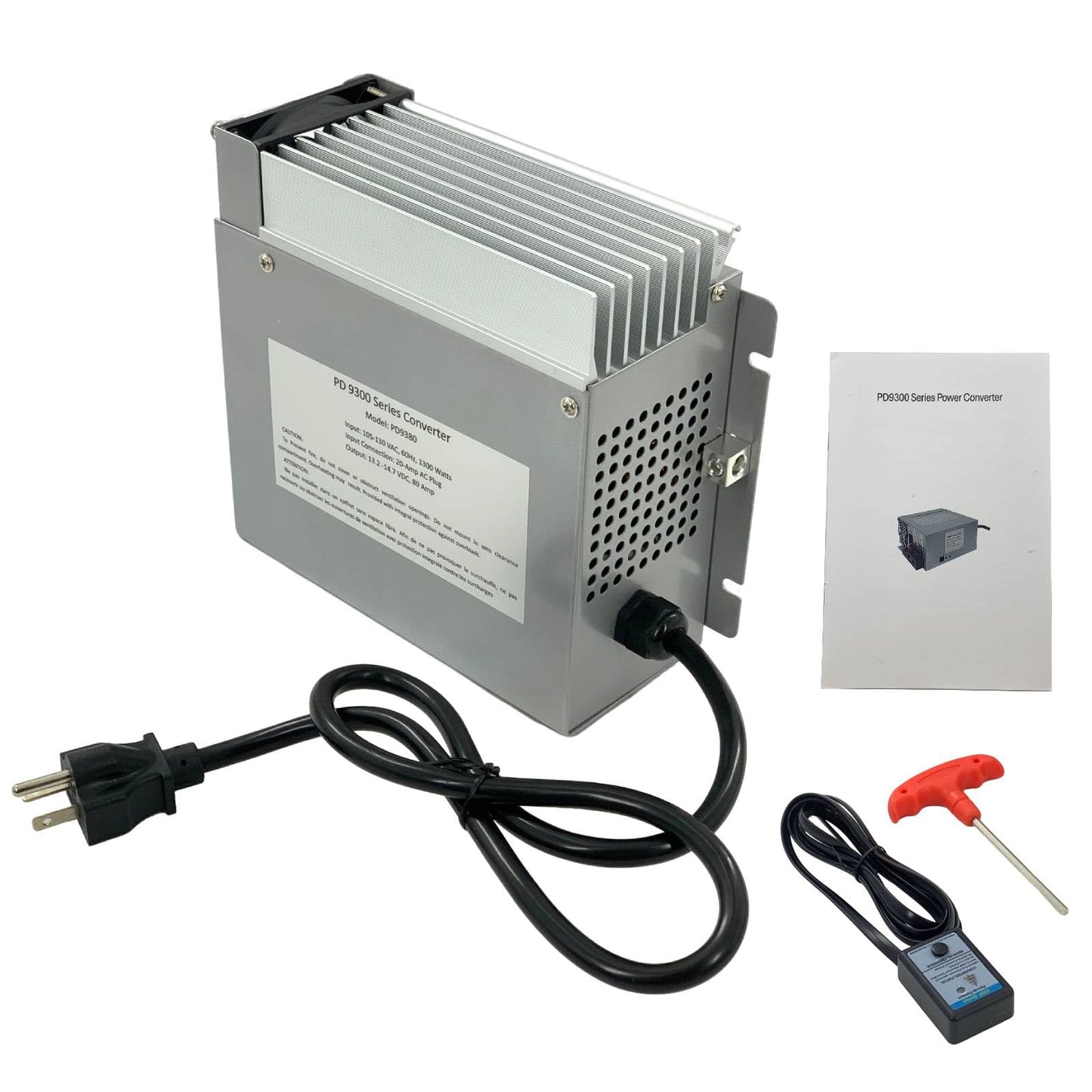 ZHENYUAN PD9380 Power Converter 80Amp 120V to 12V RV Converter/Charger Compatible with PD9300 Series RV Camper Caravans/Trailer/Battery 1300W
