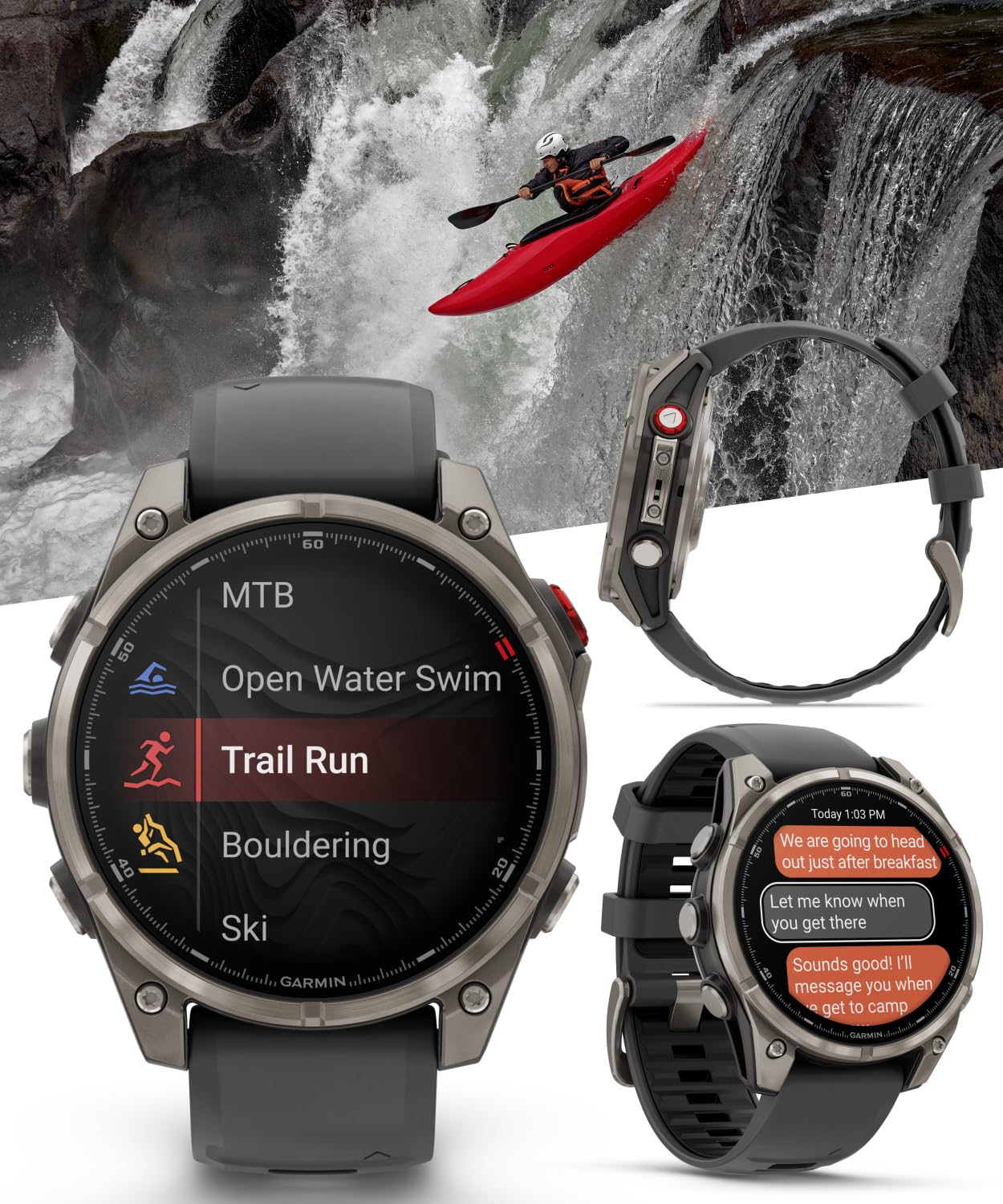 Garmin Fenix 7 Pro - Sapphire Solar Edition: Titanium 47 mm Smartwatch| Up to 22 Days Battery Life, Multisport & Outdoor High-Performance Multi-Band GPS Watch w/Flashlights Gift Bundle, 47mm Gray DLC