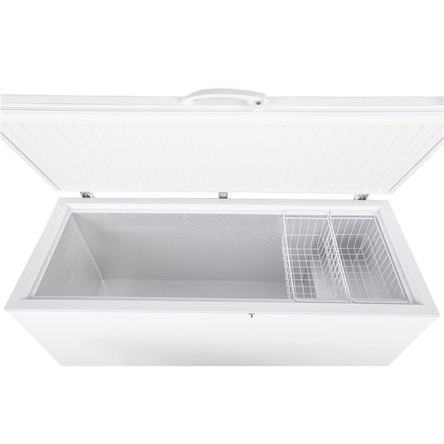 Maxx Cold 71.3” Wide Solid Hinged Top Commercial Sub Zero Chest Freezer Locking Lid NSF Garage Ready Keeps Food Frozen for 2 Days in Case of Power Outage, 19.4 Cubic Feet 549 Liter, White
