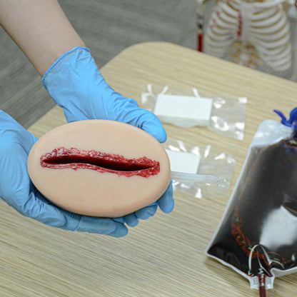 MedEduQuest Laceration Wound Packing Trainer kit, Stop The Bleeding Training Kit, Bleed Control Kit for Medical Classes - Tactical Box