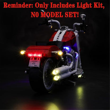LED Light Set Compatible with Lego 10269 Harley-Davidson Fat Boy Creator Expert Building Blocks Model - Model Set NOT Included