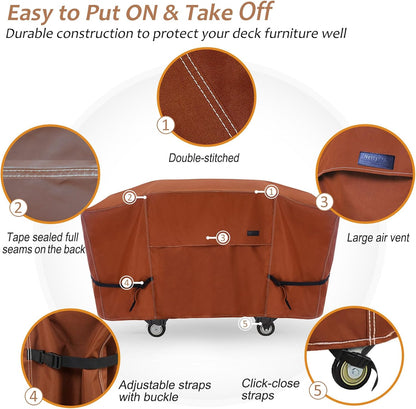 NettyPro Griddle Cover - Waterproof Heavy-Duty Protection for 36-Inch Blackstone Grill | Brown