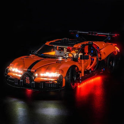 Upgraded Led Light Kit Compatible with Lego Bugatti Chiron Pur Sport Hypercar Building Set Lights Decoration Compatible with Lego 42222 Best Gifts for Adults (Model Not Included)