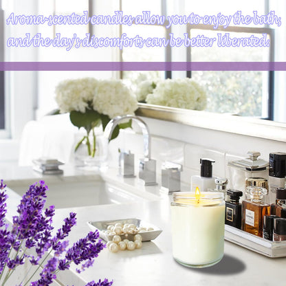 Veiuwa 24 Pcs 6 Oz Lavender Scented Soy Candles Set,Mason jar Bulk Candles for Gifts,Aromatherapy Candle,Great Stress Relieving Scented Candle for Girls as a Gift for Birthdays, Weddings and More!
