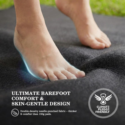 UIRWAY 12 x 18ft Oval Pool Liner Pad for Above Ground Pools, [2026 New 300G/M² Thicker Heavy Duty] Black Seamless Puncture Resistant Mats for Under Above Ground Pool, Weed Barrier & Cushion Protection
