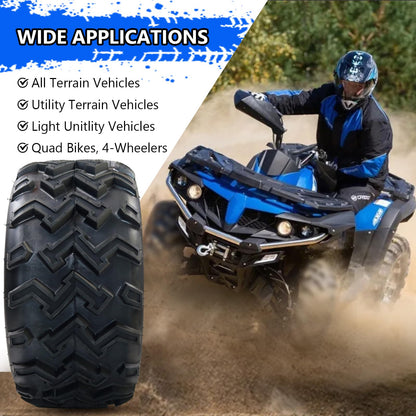 Garvee 22x10-10 ATV Tires (Pack of 2, Tubeless) - 4-Ply Durable AII-Surface Tire for Sport ATV/UTV & Go Karts, Superior Traction, Smooth Ride, Ideal for Off-Road, Trail, Rock Desert Adventures
