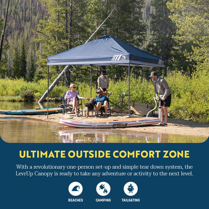 GCI Outdoor LevrUp Pop Up Canopy Tent, 10x10, Navy