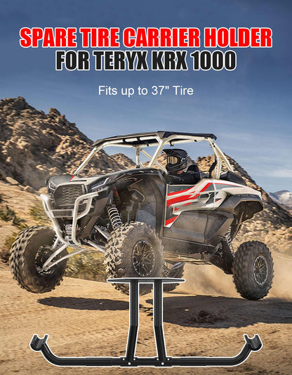 XATVXUTV Spare Tire Carrier for Kawasaki Teryx KRX 1000, Spare Tires Holder Rack Mount for Kawasaki Teryx KRX 1000 2020-2025 Accessories, Fits Up to 37" Tire, Powder-Coated Steel