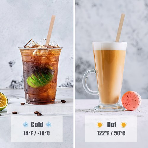 HANSGO Sugarcane Straws, 200PCS Drink Straws Disposable for Hot Cold Drinks, Coffee, Cocktail, Juice Home Favor, The Beach Party, Natural Brown