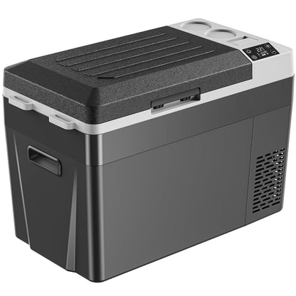 Silonn 24QT Electric Cooler, 12 Volt Car Refrigerator, Portable Car Fridge with Battery Power Option, 12/24V DC & 110-240V AC, Road Trips -4°F to +68°F