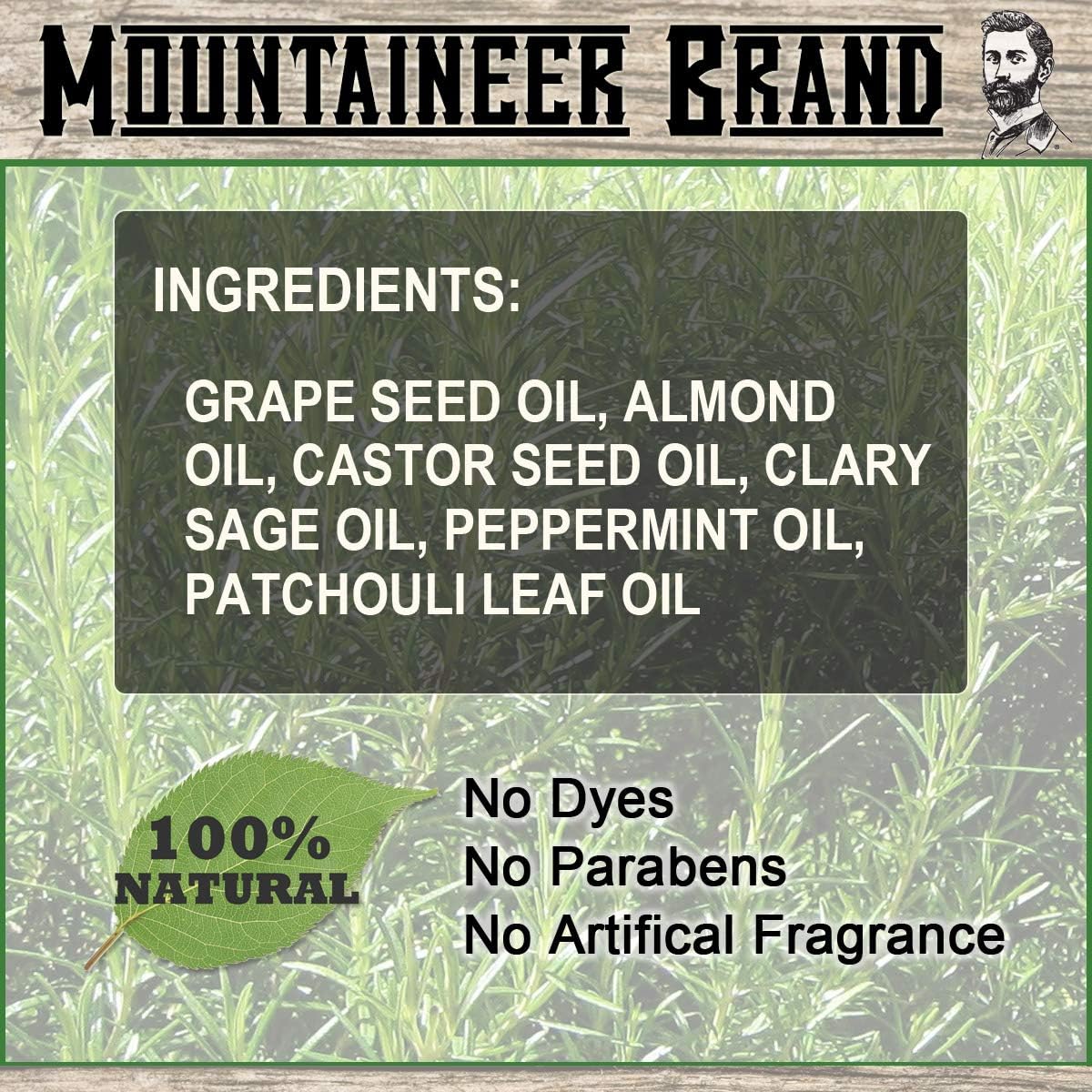 Mountaineer Brand Natural Beard Oil with Lime & Sage Scent | Made in West Virgina | Hydrates, Moisturises, Softens & Conditions for Beard Growth | Treats Dry Itchy Beards for Men | 2oz