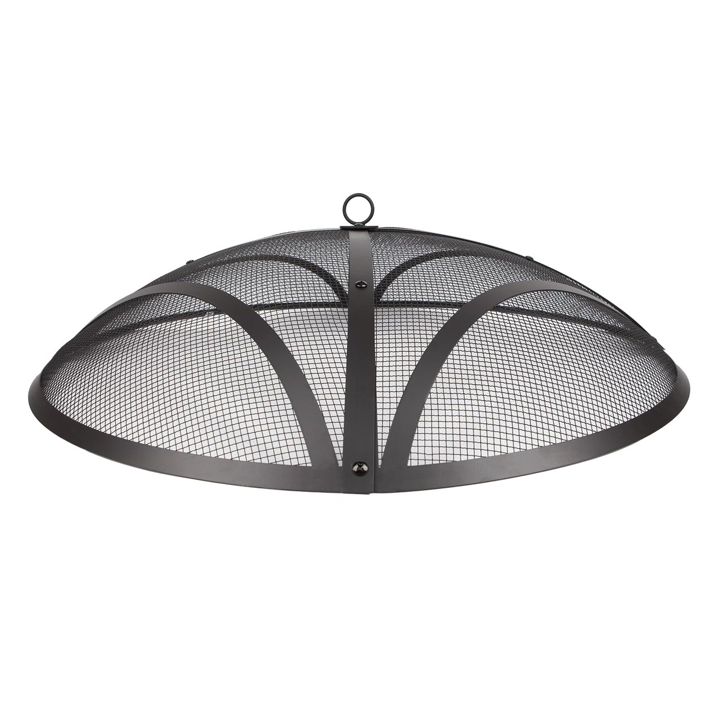 WeCooper 32In Reinforced Steel Round Fire Pit Screen Cover,Outdoor Patio FirePit Spark Screens,Heavy Duty Steel Mesh Fire Pit Ember Lid with Handle…