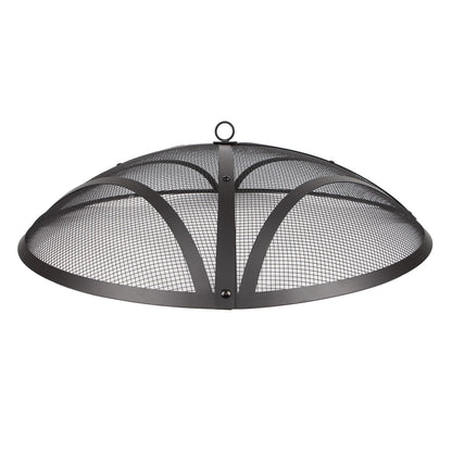 WeCooper 32In Reinforced Steel Round Fire Pit Screen Cover,Outdoor Patio FirePit Spark Screens,Heavy Duty Steel Mesh Fire Pit Ember Lid with Handle…