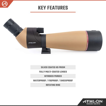 Athlon Optics Talos 20-60x80 Spotter Scope, Black