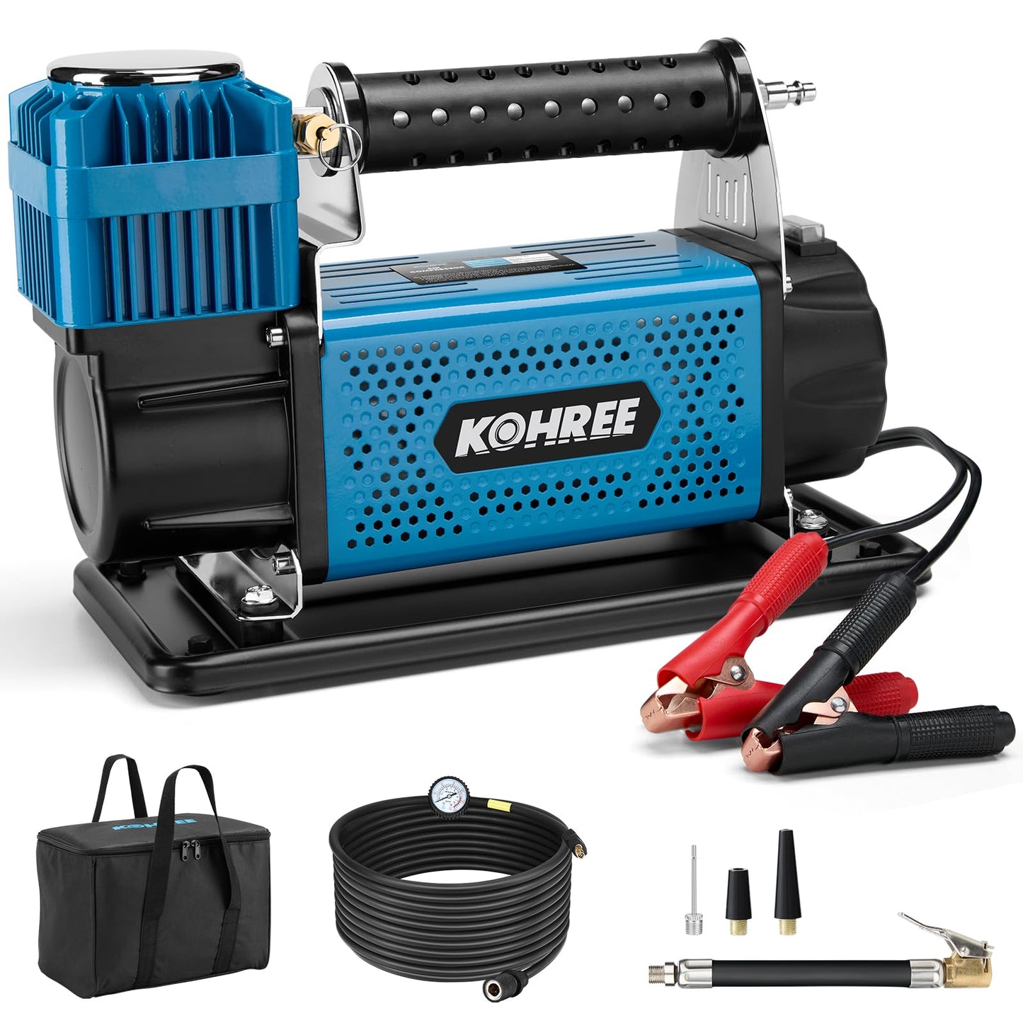Kohree 12V Air Compressor, 7.06 CFM Fast Tire Inflator, Heavy Duty Tire Pump with Max 150 PSI for Offroad Truck, RV, 4x4 Vehicles