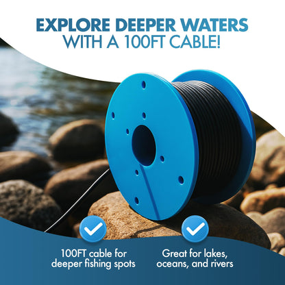 Colitt Underwater Fishing Camera, Portable Ice Fishing Camera with Monitor, Real Time Fish Viewing for Lakes and Rivers, No WiFi Required