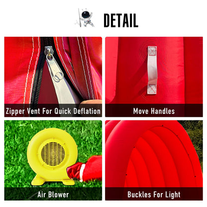 20X10x11Ft Inflatable Sports Tunnel Entrance with Blower Inflatable Tunnel Tent for Business Advertising Event Exhibition（Red）