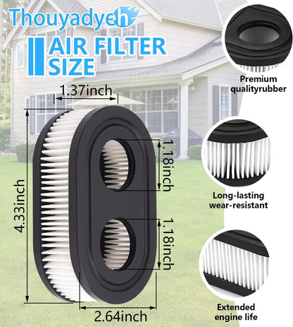 593260 Air Filter - Premium Lawn Mower Replacement Cartridge for 4247, 5432, 550E Series (2 Pcs)