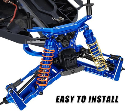 RC Upgrades Part for 1/10 SlashSuspension ArmsShock TowersBody MountCaster BlockSteering BlocksRear Stub Axle CarriersSteering BlockDriveshaftNavy Blue