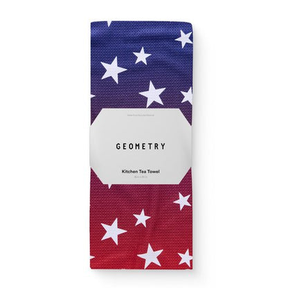 GEOMETRY Kitchen Tea Towel - Quick Dry Microfiber Cloth Dish Towels for Kitchen Drying - Premium Quick Dry Towel (Gradient Star, 1-Pack)