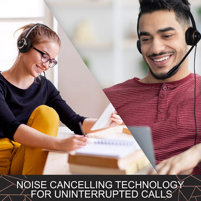 Sonitum Headset with Microphone - Noise Canceling Computer Headset for Office, Meetings, Chat- Comfortable Over-Ear PC Headphones with Rotating Mic- 3.5 Jack for Universal Connectivity (1 Pack)