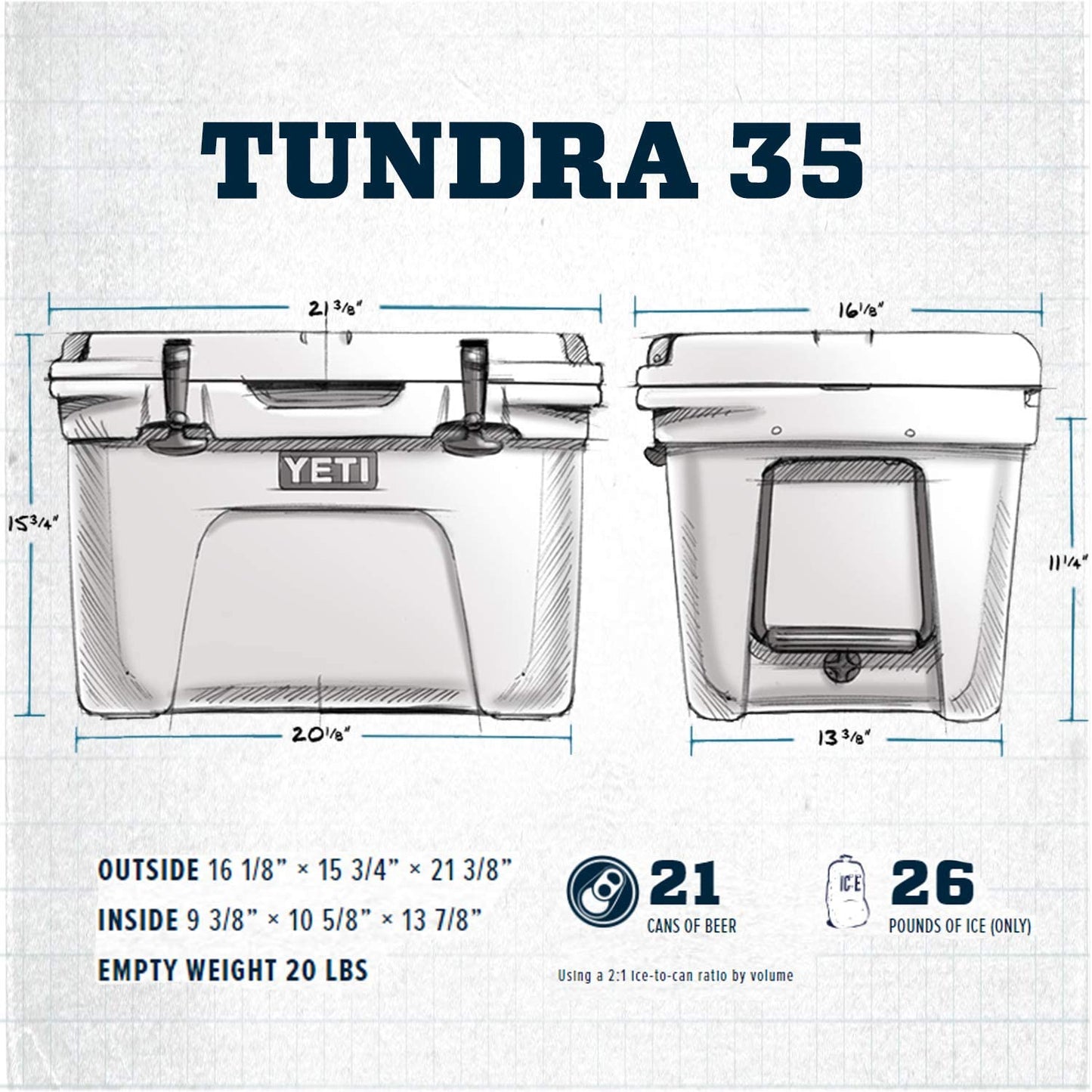Yeti Tundra 35 Cooler, Rescue Red