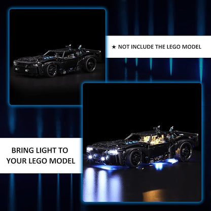 YEABRICKS LED Light for Lego-42127 Technic The Batmobile Building Blocks Model (Lego Set NOT Included)