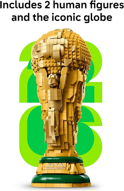 LEGO Editions FIFA World Cup Official Trophy Building Set - Kit for Display in Bedroom Home Office Book Shelf - Soccer Fans Collectible - with World Cup 2026 Minifigure - Gift for Fans - 43020