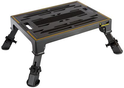 Stromberg Carlson 19″ x 14″ Adjustable RV Platform Step, Heavy Duty Cast Aluminum, Portable Step Stool for Travel Trailers, Trucks, Adjusts 7-3/16″ to 8-9/16″, 1000 lbs Capacity, Rubber Feet