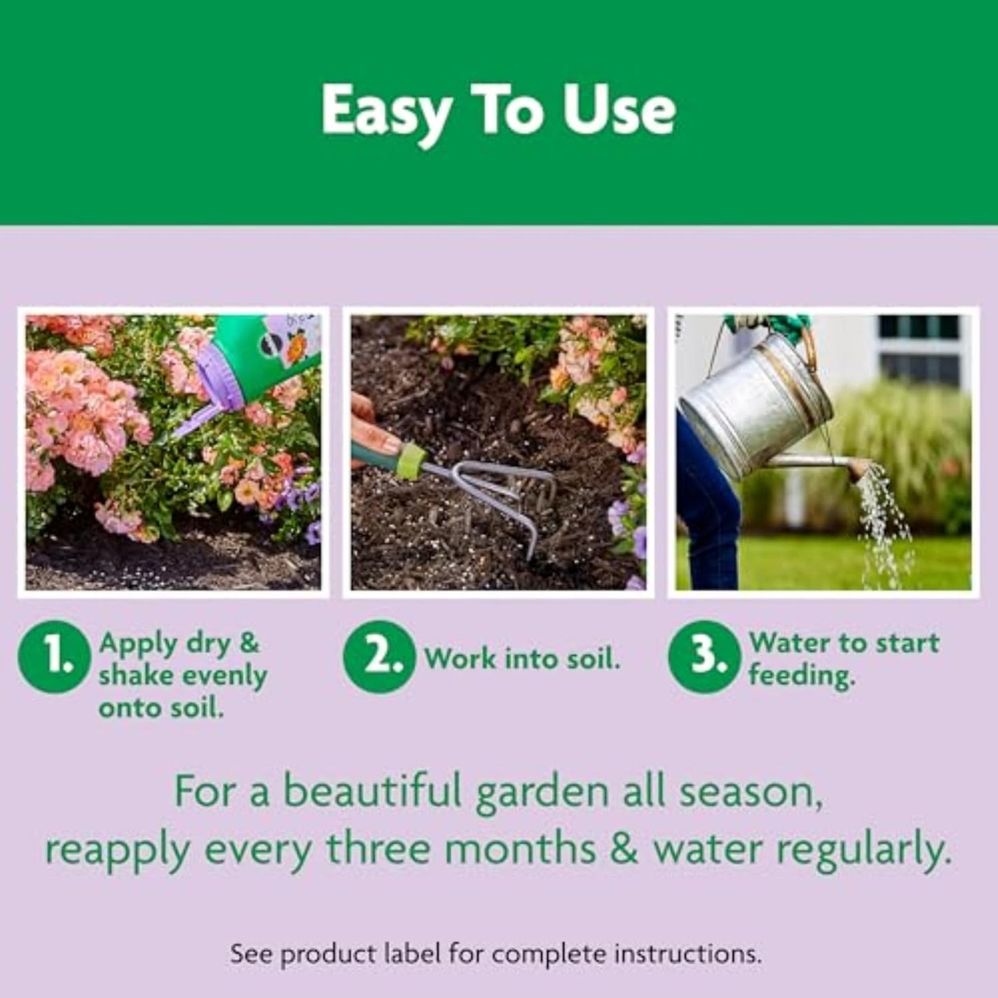 Miracle-Gro Shake 'n Feed Rose & Bloom Plant Food - Long-Lasting Granular Fertilizer, Feeds 3 Months - 4.5 lbs.