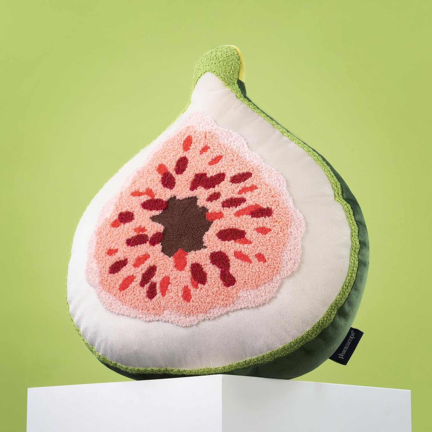 Phantoscope Papaya Shaped Throw Pillow, Fruit Themed Cushion for Couch, Bed and Chair, Pink, 10 x 15 inches