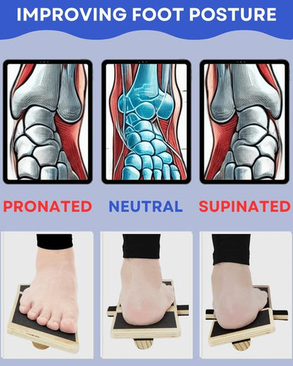 Caredgitz Ankle Strengthener, Single Leg Balance Board for Ankle Rehab, Foot Trainer for Mobility, Foot Stretcher for Sprained Ankle, Balancing Wobble Board, Posture Board, Arch Trainer with Brace