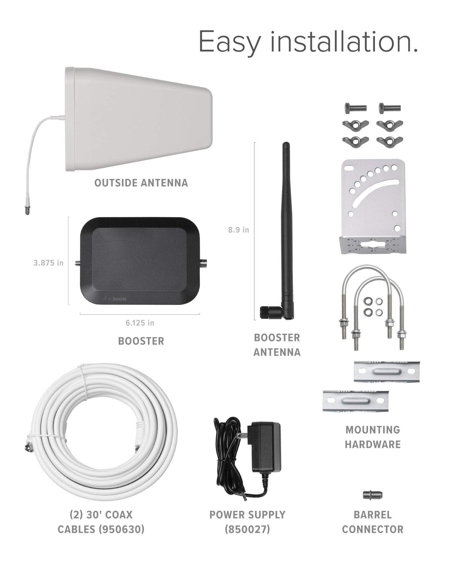 weBoost Home Studio - Cell Phone Signal Booster | Boosts 4G LTE & 5G for all U.S. & Canadian Networks - Verizon, AT&T, T-Mobile & more | Made in the U.S. | FCC Approved (model 470166)