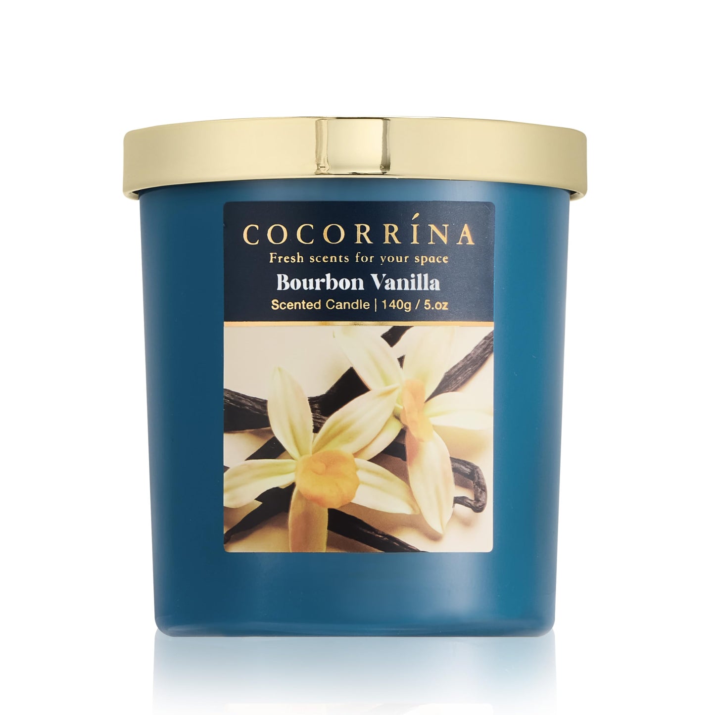 COCORRÍNA Fall Candles - Bourbon Vanilla 5 oz Soy Wax Scented Jar Candles for Home Scented, 31 Hours Burn Time, Aromatherapy Candle Gifts for Men Women