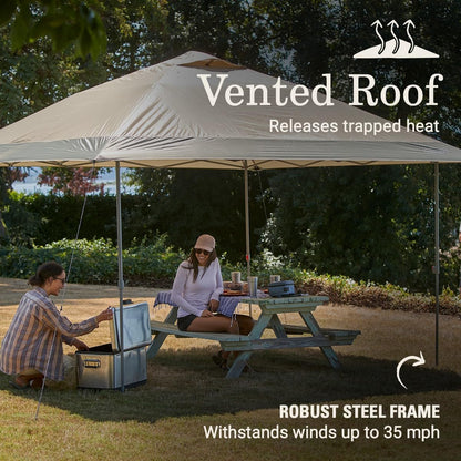 Coleman Oasis Instant Pop-Up Canopy Tent with Side Wall Attachment, Portable Shelter with Easy Setup & Takedown, Wheeled Carry Bag Included, 10x10/13x13ft Sizes