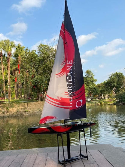 84” Inch Remote Control Boat RC Pre-Assemble Sailboat Accessories Kits 2.4G Electric Boat Sail Watercraft for Adults Boys (L)
