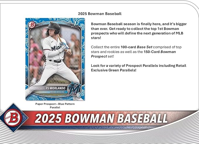2025 Bowman Baseball Trading Card Blaster Box
