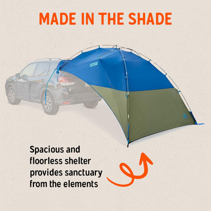 Kelty Sideroads Awning Shelter for Car Camping, Tailgating, and Summer Beach Trips, Protection from Elements and UV, Universal Mount, Sturdy Steel Frame, Easy Setup
