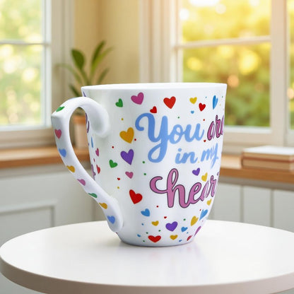 Glen Mila 13oz Cute Coffee Mug for Women Bone China Coffee Mug Cute Mugs Christmas Mugs birthday Gifts for Mom Friends