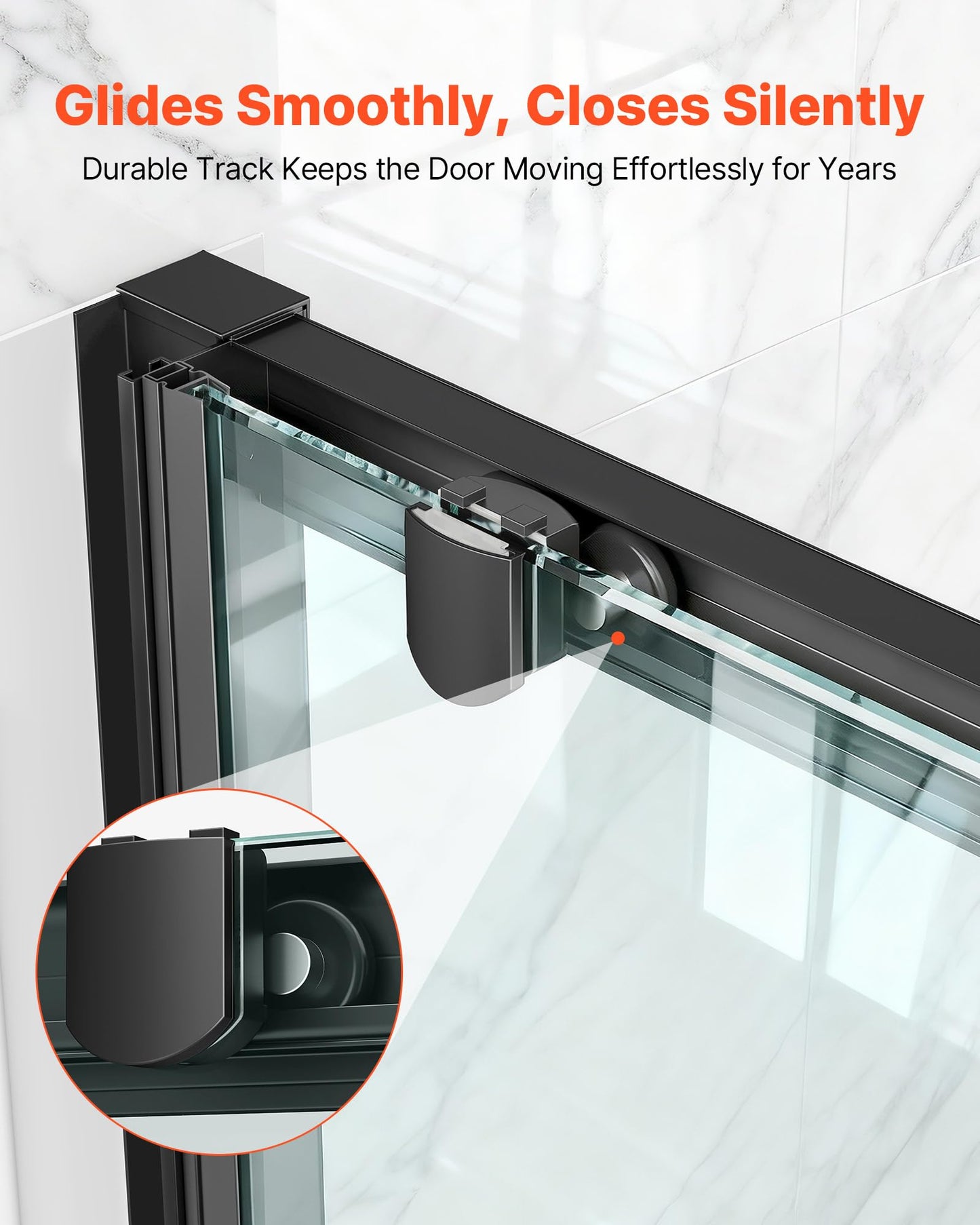 VEVOR Shower Enclosure, 36 in. D x 48 in. W x 79.1 in. H, Framed Sliding Shower Door with 1/4 in. Clear Tempered Glass, Complete Bathroom Alcove Stall with Non-Slip Base Kit & Triple-Sided Wall Panels