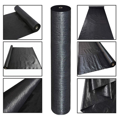 Kdgarden Premium 5oz Pro Weed Barrier Landscape Fabric Ground Cover Heavy Duty Commercial Anti-Weed Gardening Mat, 6ft x 300ft, Black