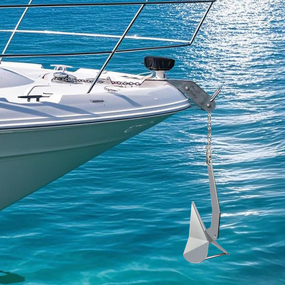 FUCNEN Boat Anchor Kit - 9 Lb 316 Stainless Steel Delta Anchor, 1/2" Anchor Rope 100ft,1/4" G4 Marine Anchor Chain 10ft & Swivel Connector,Windlass Anchor Rode-Rope/Chain for Boat Anchor System