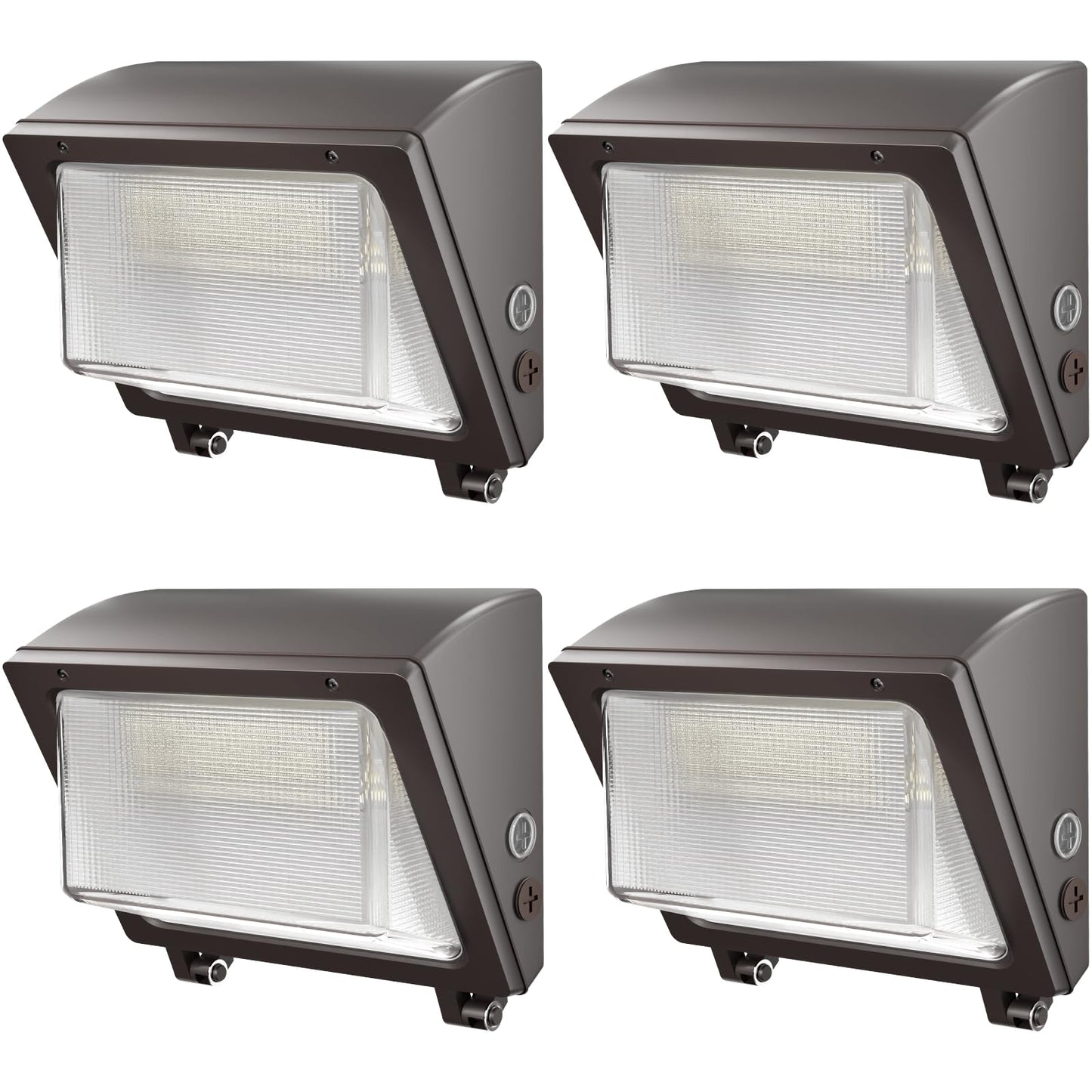 SLAclite 150W LED Wall Pack with Photocell Dusk to Dawn 5000K Waterproof Commercial Outdoor Light Fixture 22500lm 120-277V Equivalent,Energy Save Flood Lights for Building,Yard,Warehouse,Garage-4pack