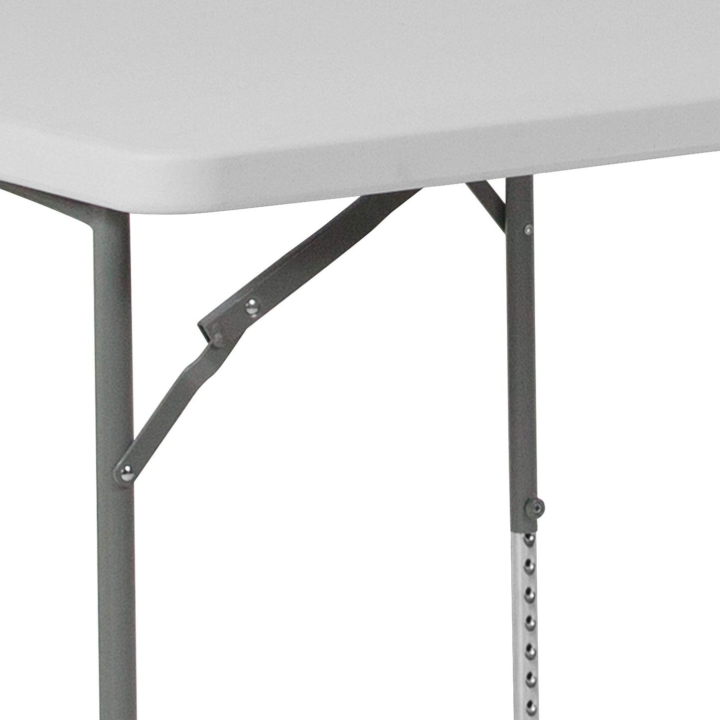 Flash Furniture Kathryn 2.79-Foot Square Height Adjustable Granite White Plastic Folding Table