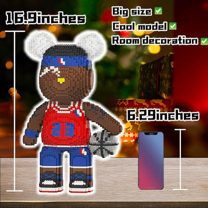 Teddy Basketball Bear Micro Building Blocks Set(16.9inches) Bear Building Blocks Gift for Adult 2026