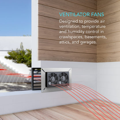 AC Infinity AIRTITAN S7, Ventilation Fan 12" with Speed Controller, IP-55 Rated for Crawl Space, Basement, Garage, Attic, Shed, Hydroponics, Grow Tents