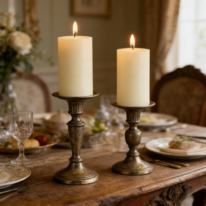 4 Pack Ivory Pillar Candles, 2x4 Inch, Long-Lasting, Dripless and Smokeless Unscented Candles, Ideal for Home Décor, Parties Weddings and Relaxation