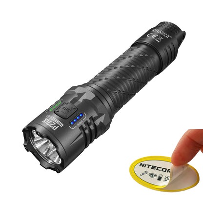 Nitecore P27iX 5000 Lumen Tactical Flashlight, USB-C Rechargeable, Dual Switch Custom Controls, Spot Flood Mixed Beam, High Output EDC Duty Flashlight